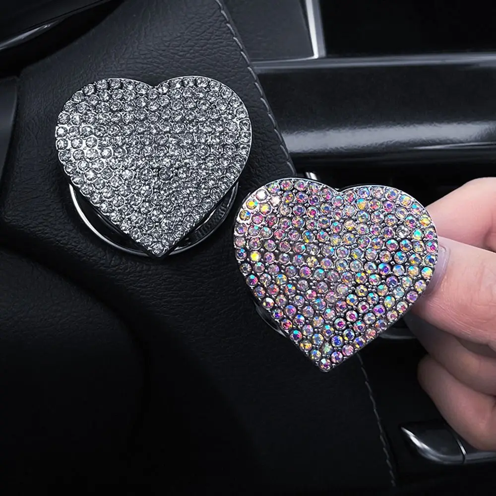 

Декоративные наклейки для пускового переключателя автомобиля с одной кнопкой, любовь, сердце, Алмазный кристалл, кнопка запуска и остановки двигателя, защитные наклейки
