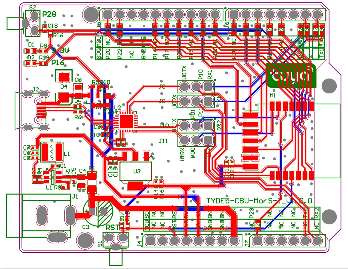 Плата разработки Tuya CBU Wi-Fi и Bluetooth Combo Module SoC Board V2