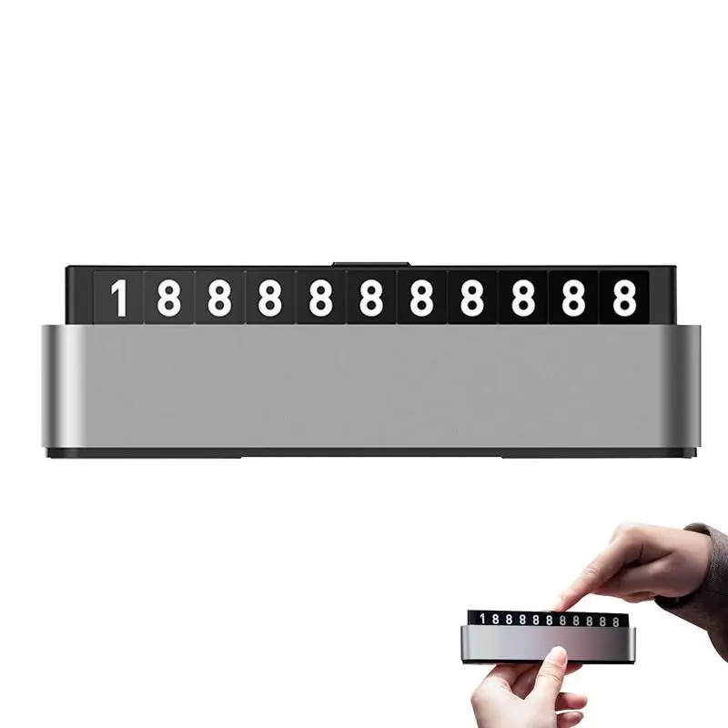 

Aluminum Parking Number Plate Car-styling Auto Accessory Car Park Stop Automobile Temporary Parking Card Parking Number Plate