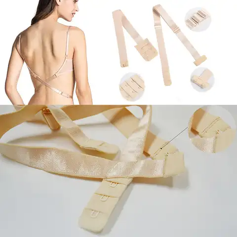 2PC Hot Fashion Adjustable Backless Bra Strap Adapter Converter Fully Extender Hook Women's Fashion Bra Strap Adapter Accessorie