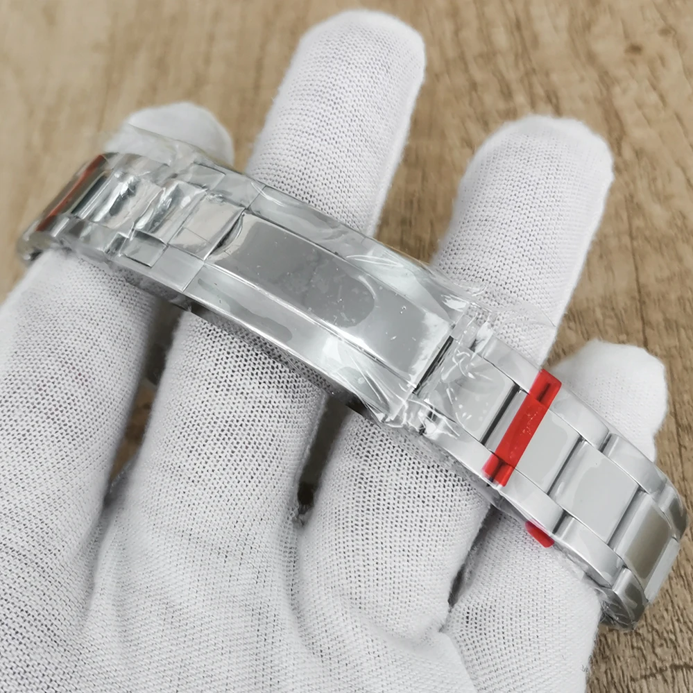 39MM steel R-edge case + medium/five-bead bracelet Suitable for NH35/36/4R/7S movement watch accessories MOD NH35 case enlarge