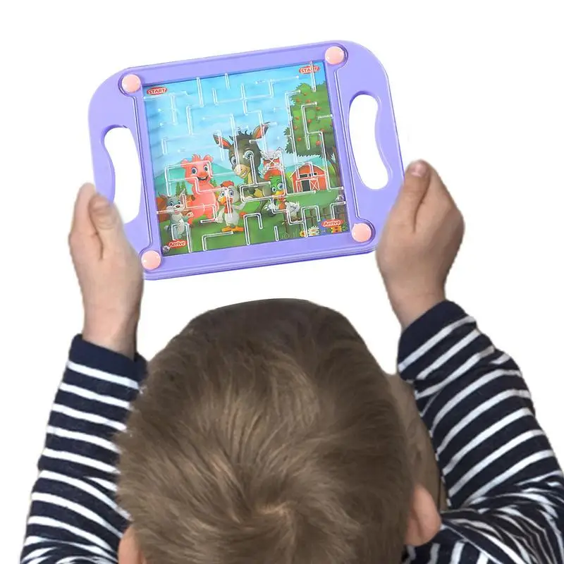 

Balance Ball Maze Game Kids Balance Board With Maze Ball Labyrinth Board Toys Educational Puzzle Game For Developing Patience