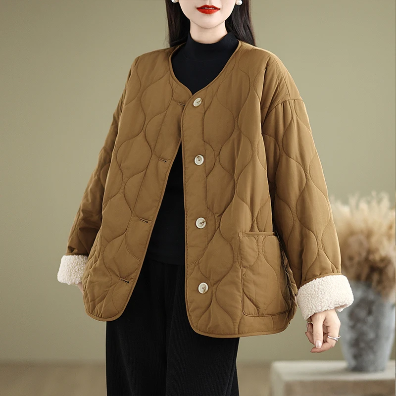 Легкий пуховик с хлопковой подкладкой женская осенне-зимняя бейсбольная форма