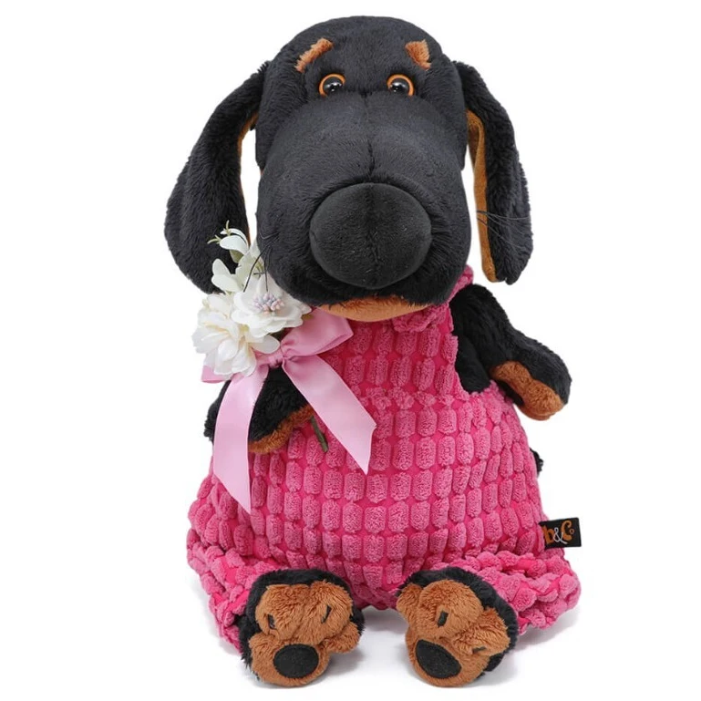 Мягкая игрушка Ваксон в комбинезоне с букетом оригинальный BUDI BASA 29см |