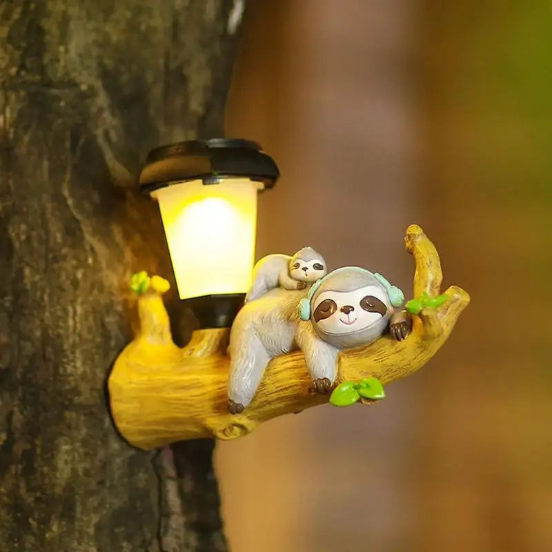 

Solar Lamp Cartoon Animal Statue Squirrel Sloth LED Garden Lights Creative Waterproof Lamp for Tree Patio Courtyard Solar Lamps