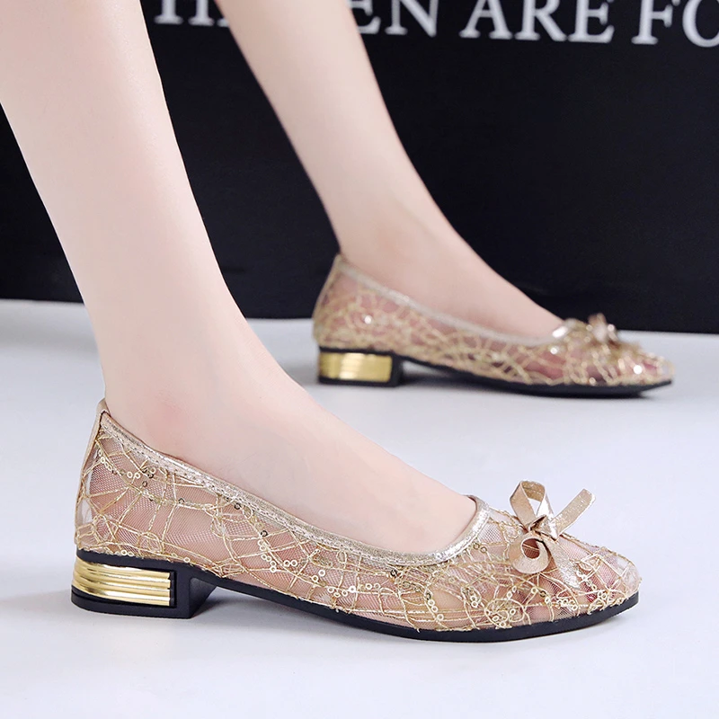

Womens Mesh Lace Cutout Muller Shoes Breathable Cozy Work Shoes Brief Slip-on Fashion Ladies Flats Light Driving Female Loafers