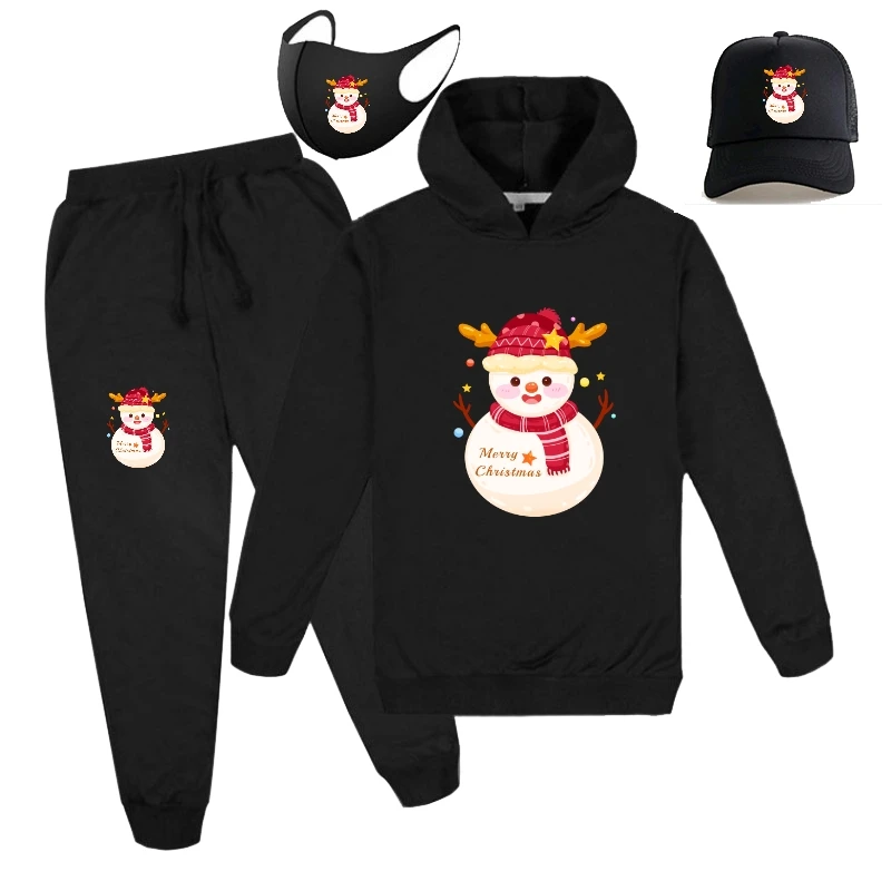 

Christmas Children's Long Sleeve Suit Girls' Clothes Boys' Clothes Sweater Clothes (four Piece Set) Kids Clothes Girls