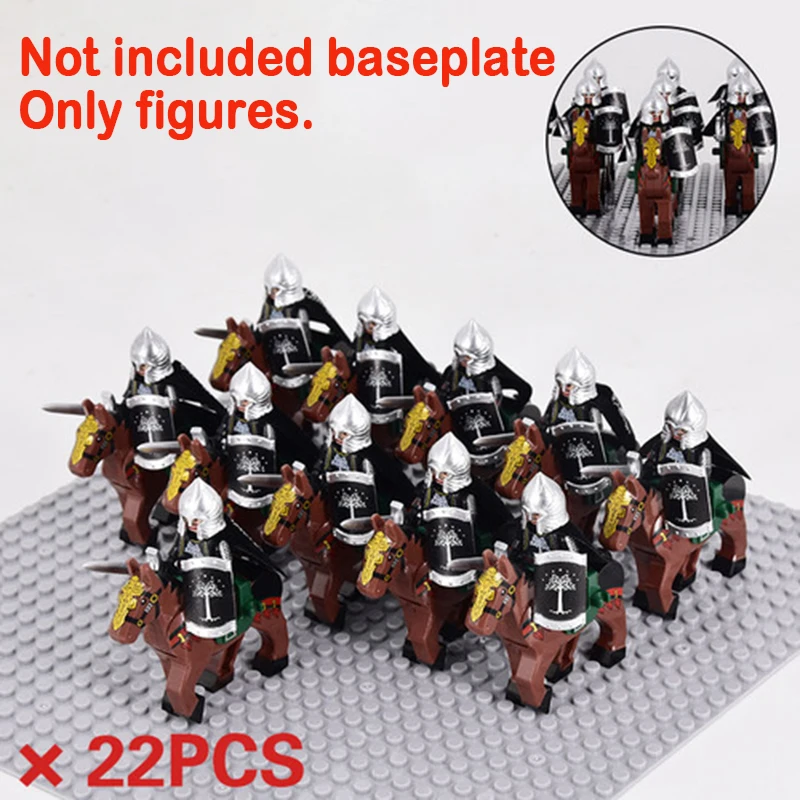 

Medieval Figures Building Blocks Set Ancient Soldiers Action Figure Warrior Golden Knight Horse Castle Knights Bricks Toys Gifts