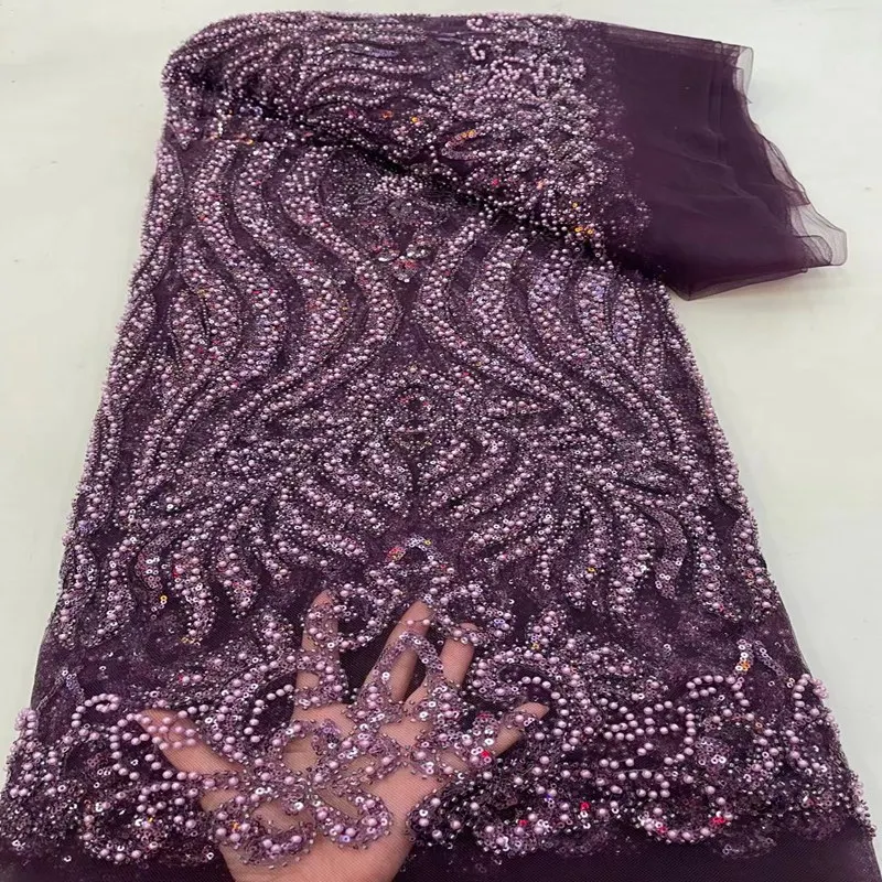 

Африканские блестки, кружевная ткань, вышитая бисером ткань ручной работы, французское кружево для свадебной вечеринки TS2106