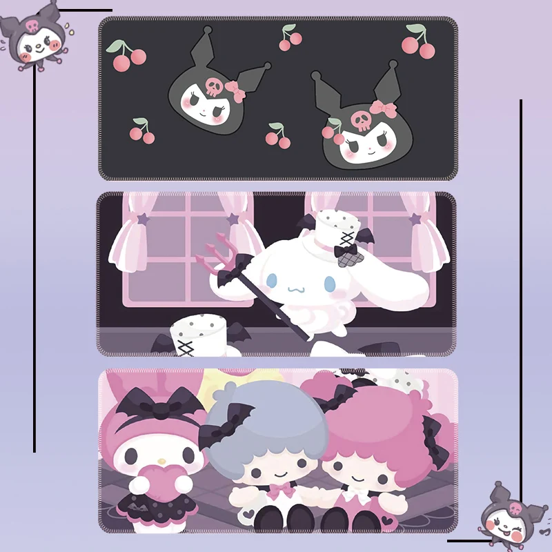 

Sanrioed супер большой милый мультяшный наручник Kuromi Mymelody Cinnamorol Kitty cat ноутбук Настольный коврик для мыши Коврик для клавиатуры