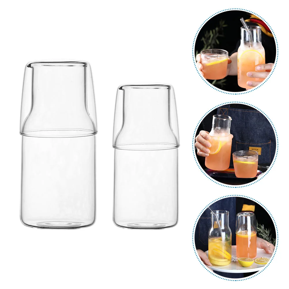 

Water Glasspitcher Bedsidecup Kettle Nightnightstand Coldbeverage Set Jug Bedroom Tea Mouthwashpitchers Desktop Decanter Bottle