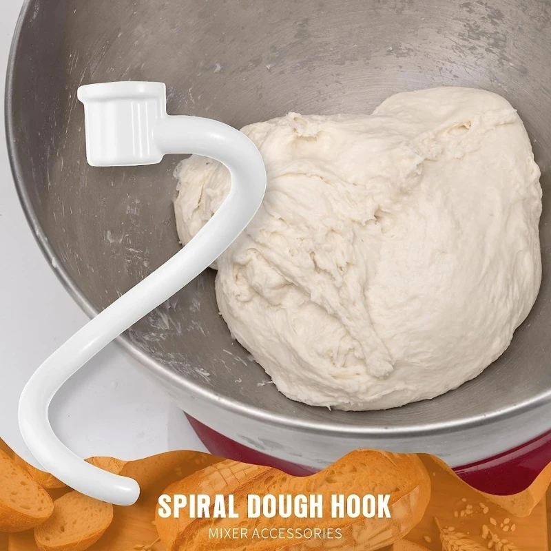 Металлический крючок для тестомеса с покрытием сменный совместимый 6QT KV25G0X KV25G8X