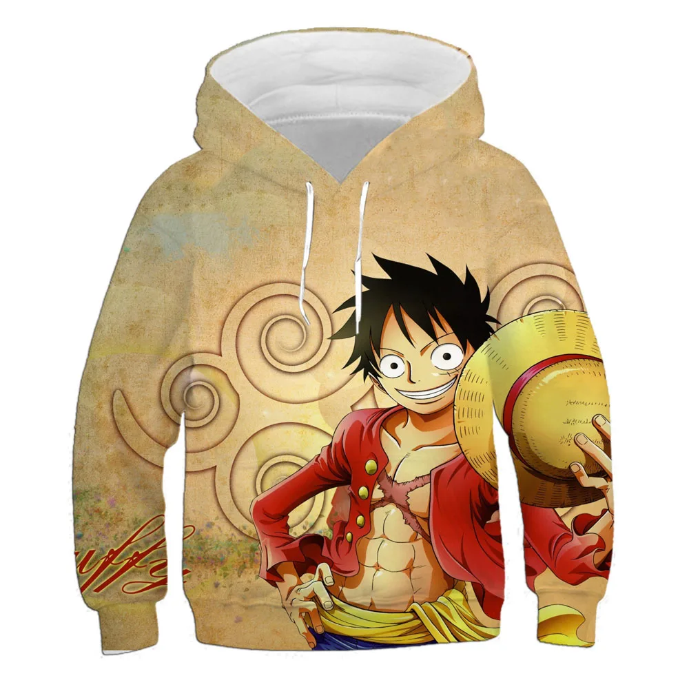 

Модная детская толстовка с капюшоном luffy, Детская толстовка с 3d принтом, детский уличный пуловер с длинным рукавом для мальчиков