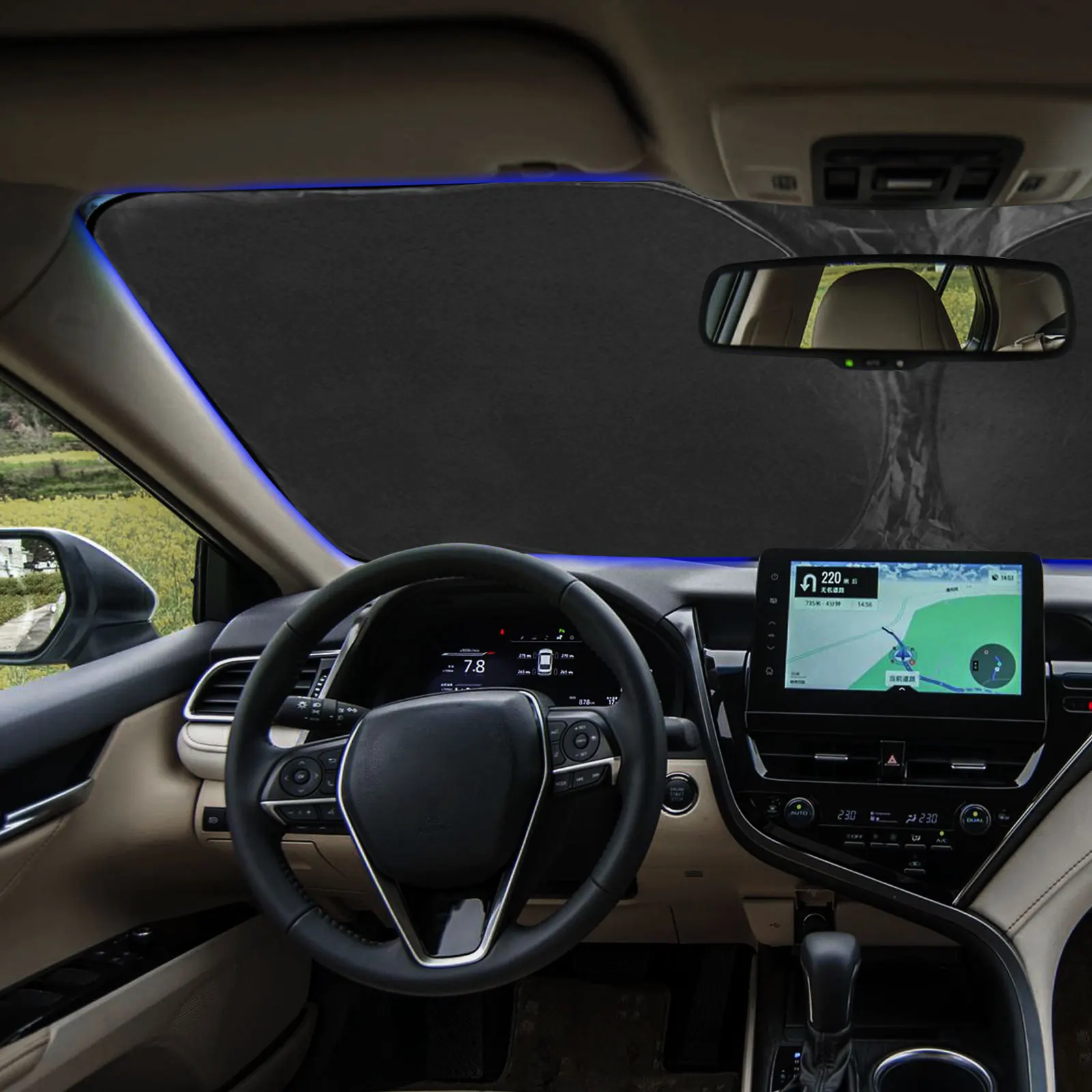 Солнцезащитный козырек на лобовое стекло автомобиля для Toyota Camry 2019 2020 2021 2022 2023