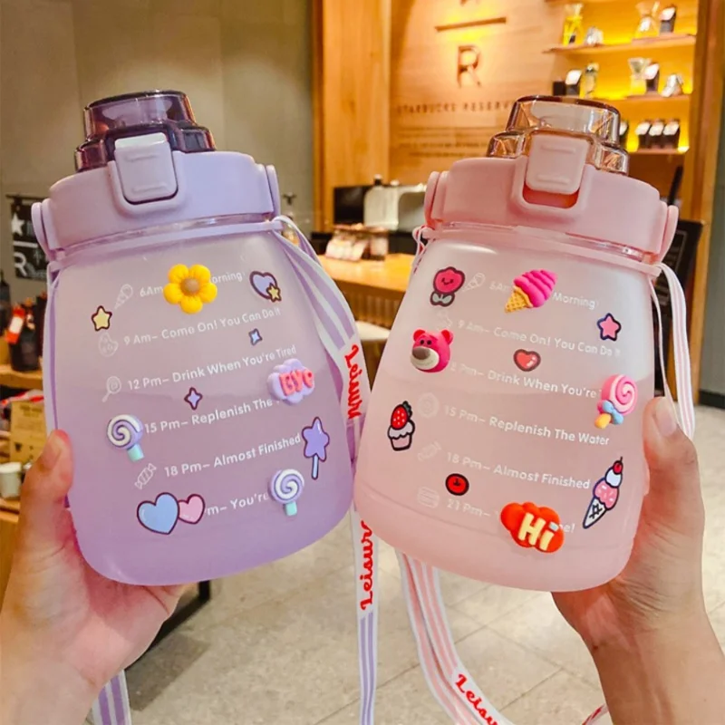 Спортивная чашка для воды л женская летняя портативная соломенная большой