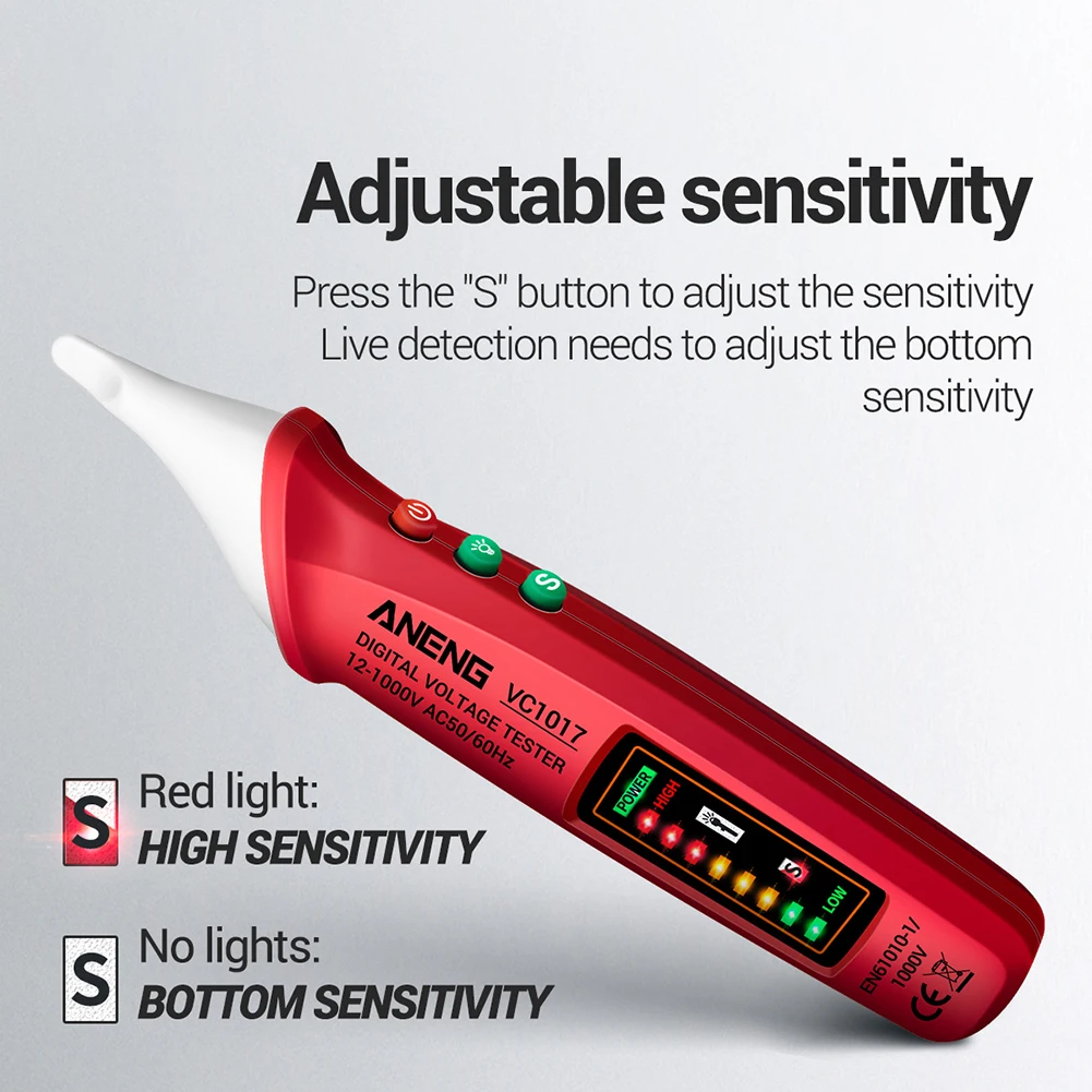 Бесконтактный светодиодный электрический датчик тестер ручка цифровой