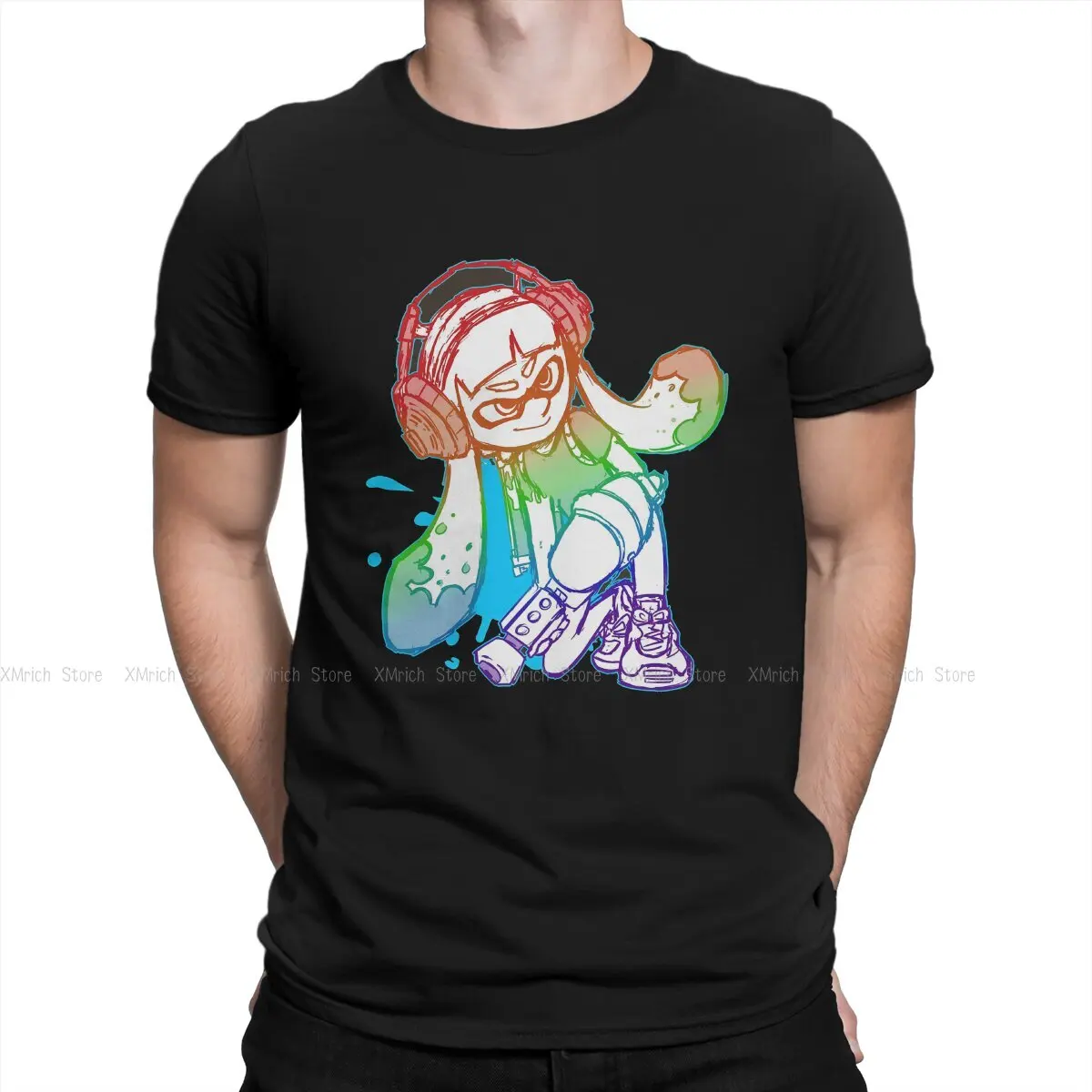 

Splatoon Inklings Switch Salmon Run Game Men's TShirt Squid Girl Individuality T Shirt Harajuku Sweatshirts New Trend