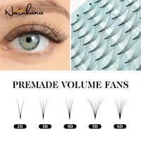 natuhana lashes 2d 3d 4d 5d 6d pre made russian volume fan eyelash extension russian volume premade fans cilios fake eyelashes