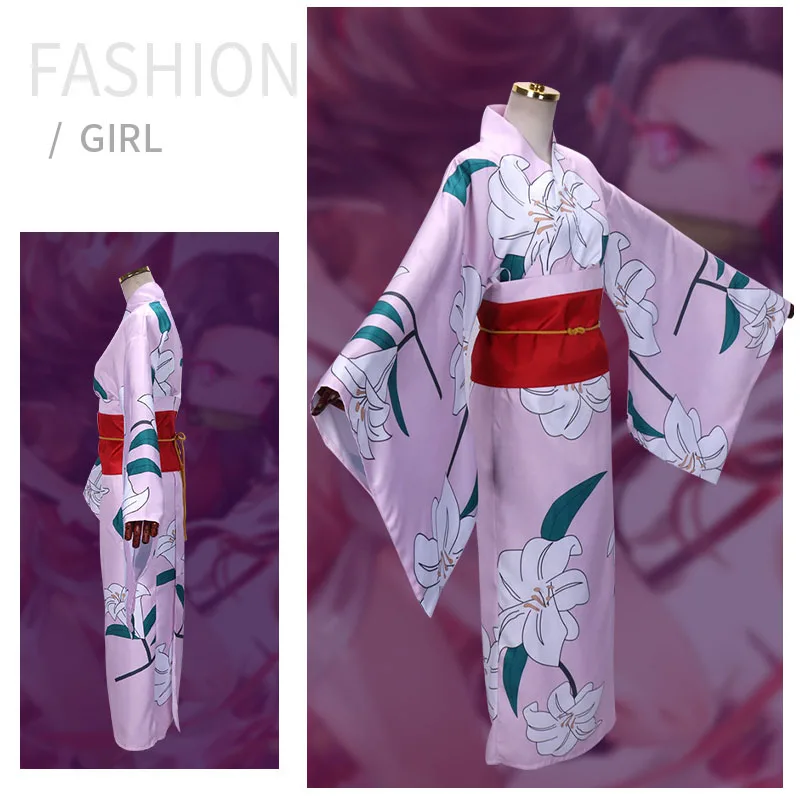 Костюм-кимоно для косплея камадо незуко унисекс с принтом |