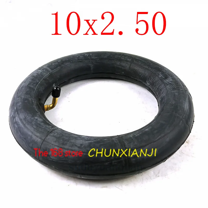 

2 шт. 10 дюймов внутренняя шина 10x2,50 внутренняя трубка с изогнутым клапаном для электрического скутера балансировочный гироскутер самоумный ...