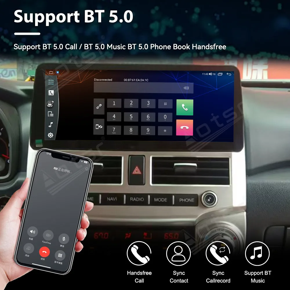 Автомобильный радиоприемник CarPlay для Toyota 4Runner 2009-2015 автомобильный видеоплеер