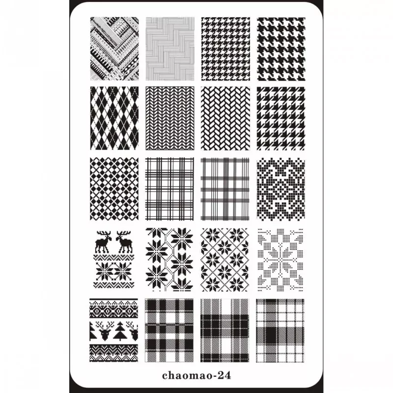 

New !!! 9.5*14.5cm Woollen Sweater Nail Art Image Stamp Template Plates Polish Stamping Manicure Image Template #24