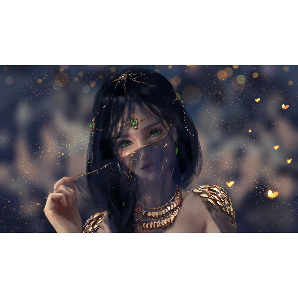 

YU-GI-OH Playmat Veiled Girl Custom Print Mousemat, Board Games MTG TCG CCG PKM Cards Playing Card Games Table Pad Tarot MAT