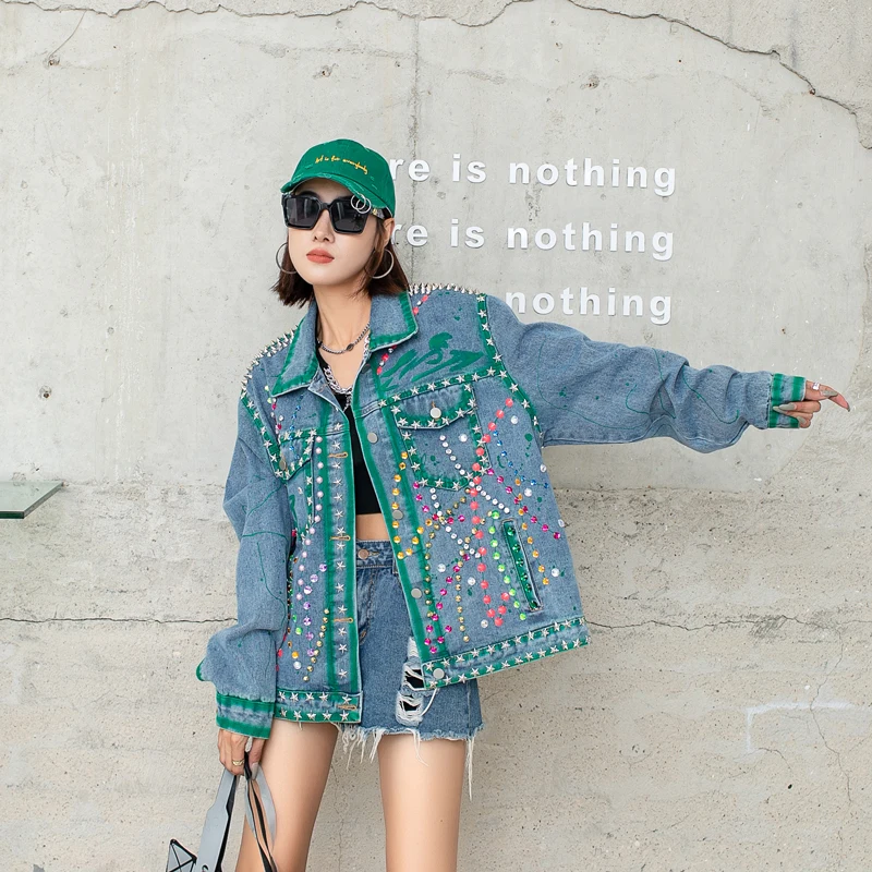 Дизайнерская новинка осени 2022 модное джинсовое пальто Kuai для тяжелой