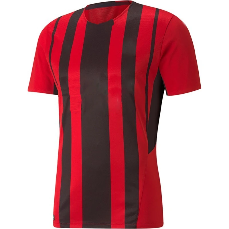 

AC Milan 2021/2022 Home Jersey Summer Fashion New Adult Top Football Sports Kids T-Shirt Comfortable Polyester T-Shirt 100%