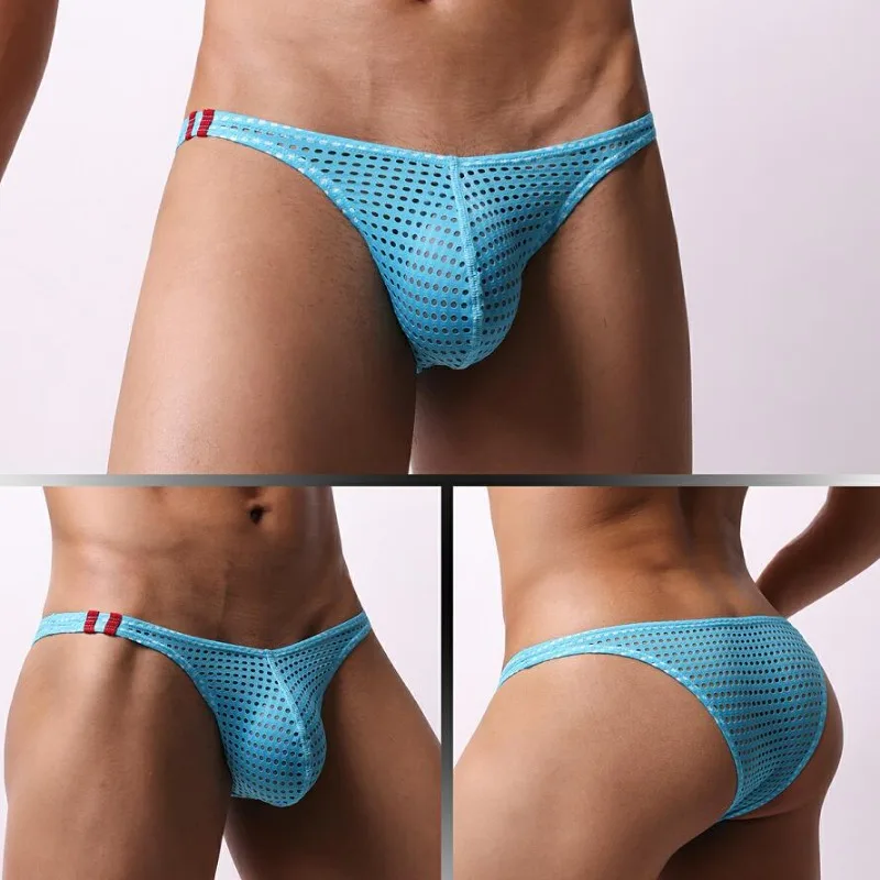 Дышащее нижнее белье выпуклая сумка стринги мужские сексуальные трусы