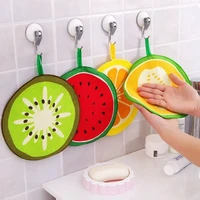 lovely fruit print hanging kitchen hand towel microfiber towels quick dry cleaning rag dish cloth wiping napkin