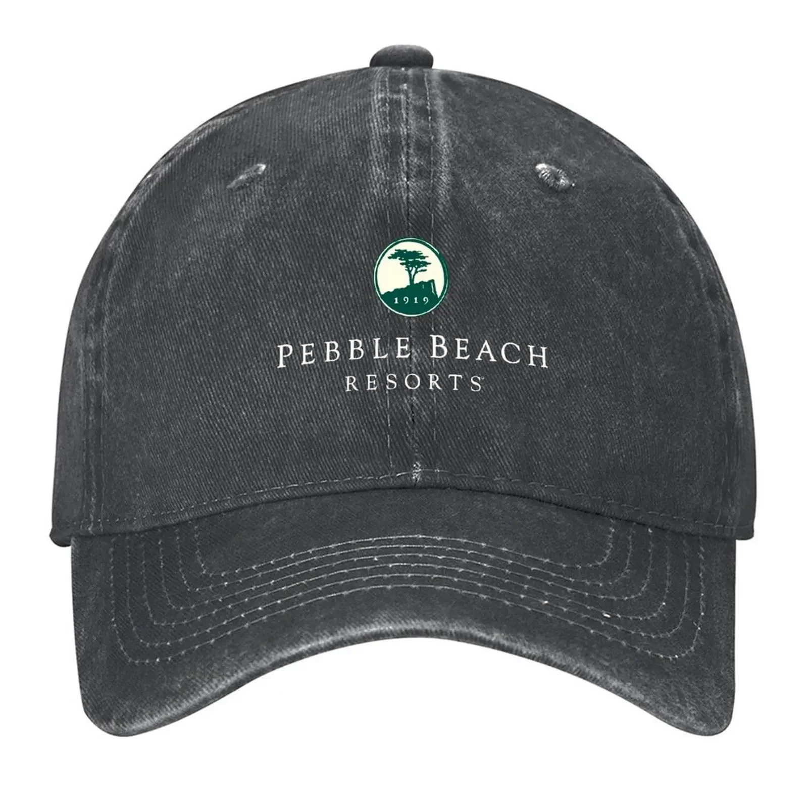 Фото Бейсболка 2026 Pebble Beach Resorts Golf Courses Resorts Spa 1919 с защитой от УФ-излучения, солнцезащитная кепка с козырьком | -F- |   Женская и мужская одежда №1