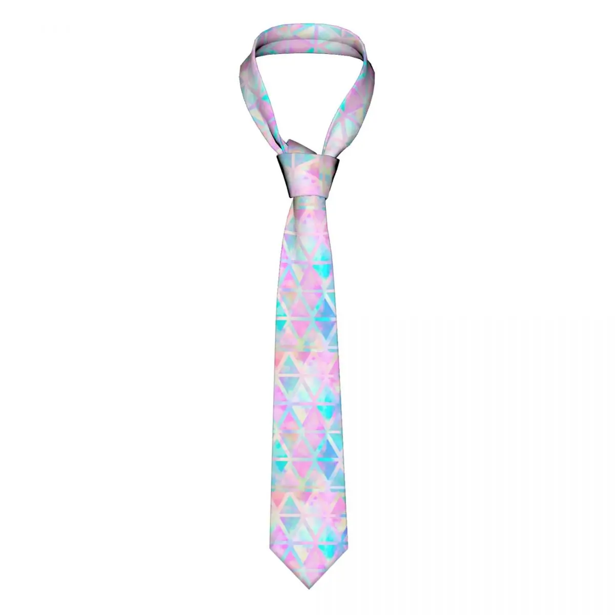 

Ombre Geo Print Tie Pink Pastel Accessories Men Neck Ties Printed Shirt 8CM Wedding Cravat