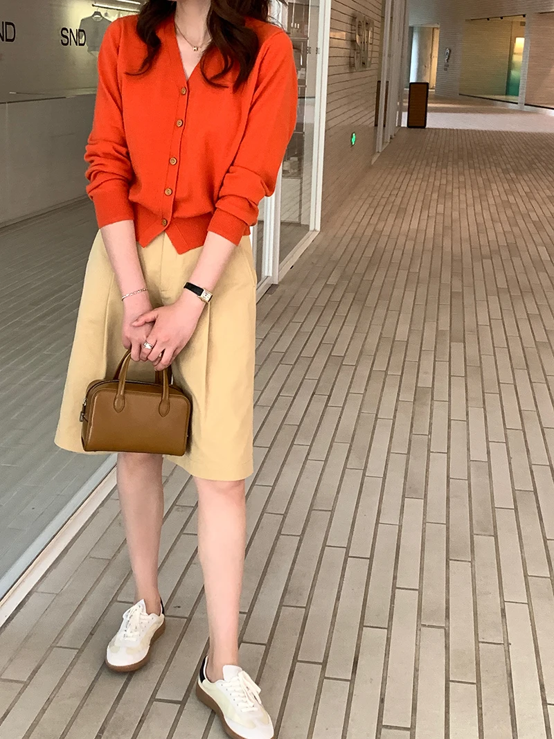 Вязаный кардиган из шерсти и кашемира с V-образным вырезом для девочек семья