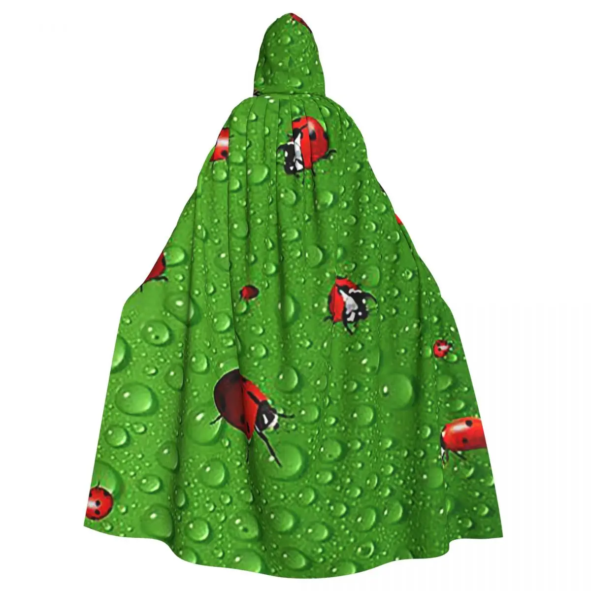 Длинная накидка с капюшоном божья коровка костюм ведьмы в средневековом стиле