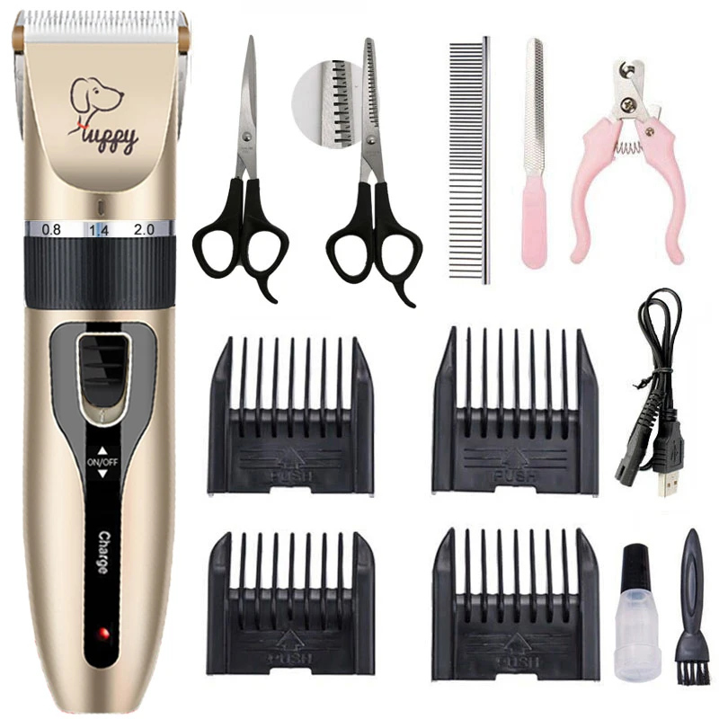 

2022 Electric Dog Clippers Pet Cats Hair Clipper Animals Grooming Haircut Cutter Shaver Trimmer Set Professional Rechargeable