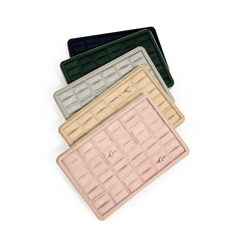 Шкатулка для украшений розовая синяя серая замшевая хранения органайзер сережек