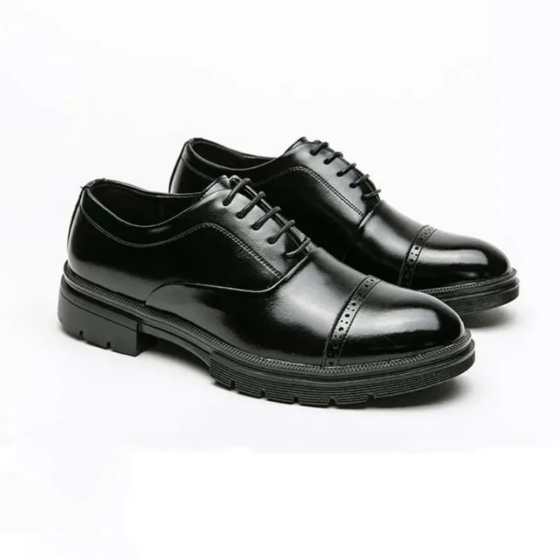 

DAFENP Spring Autumn Office Business Shoes Fashion Shoes Men Formal Shoes Men stitching pointed-toe Dress Shoes 38-46