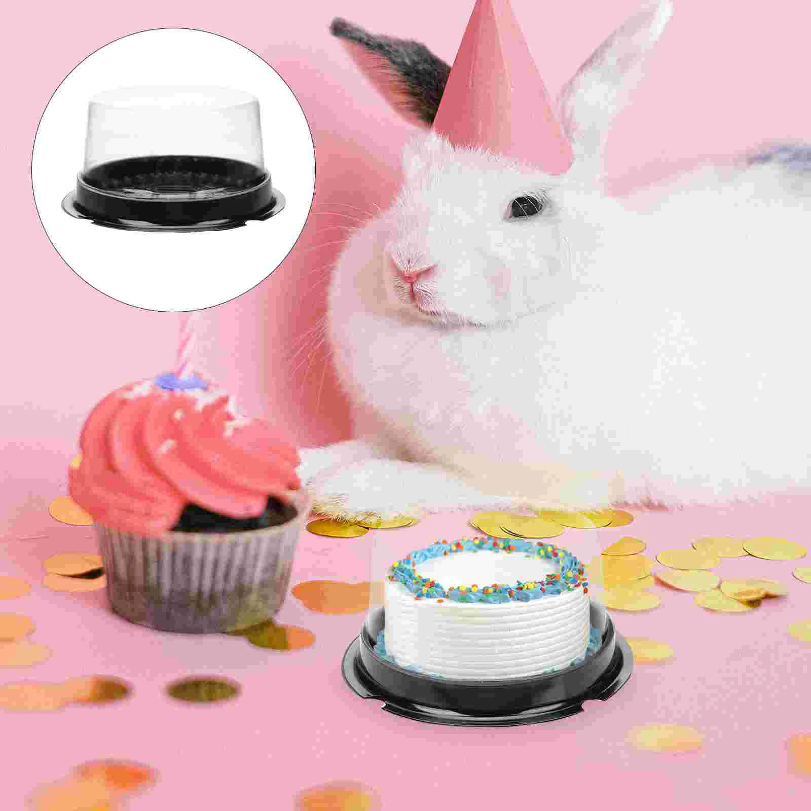 50 шт. коробка для тортов пластиковый контейнер с крышками контейнеры ломтиков