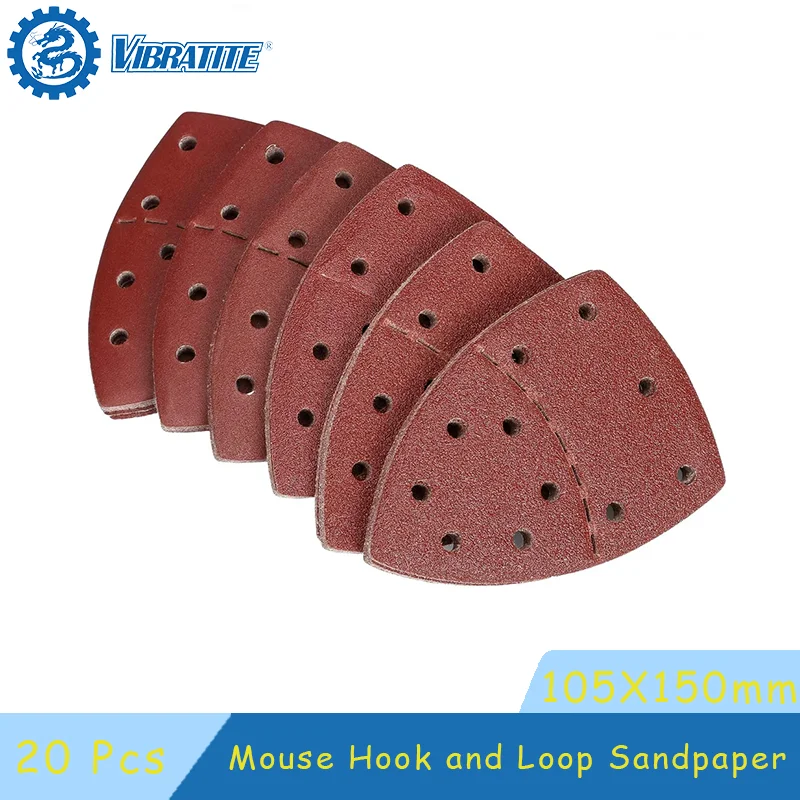 

20 Шт., 105x150 Мм, Шлифовальные Листы На Липучке Для Полировки И Шлифовки Мыши, Ассорти, Абразивный Оксид Алюминия