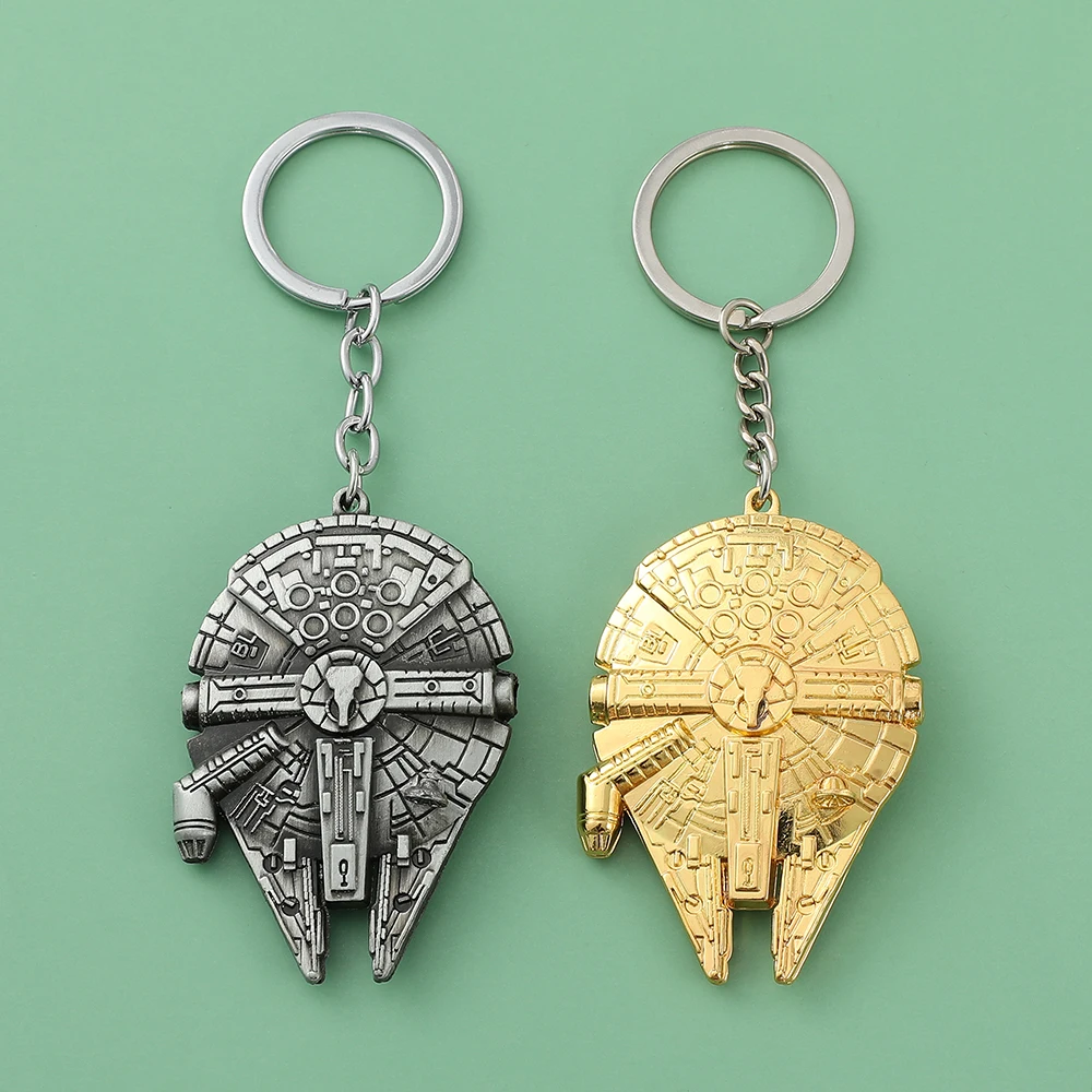 

Disney Movie Star Wars Fashion Metal Keychain Spaceship Millennium Falcon Keyrings Pendant for Carkey Backpack Accessories