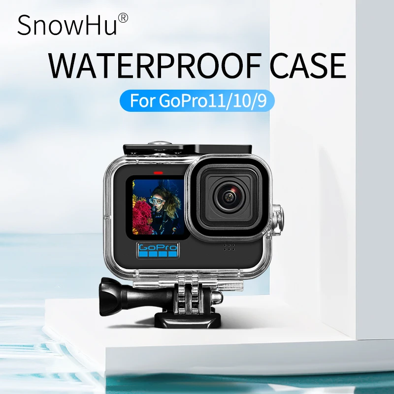Водонепроницаемый чехол для GoPro hero 11, 10, 9, 8, 7, 6, 5, аксессуары, 60 м, защитный чехол для дайвинга, защитный чехол для подводной камеры Go Pro