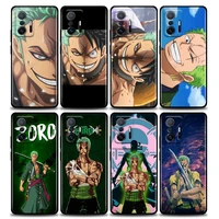 anime one piece roronoa zoro phone case for xiaomi mi 12 12x 11 lite 11x 11t x3 x4 nfc m3 f3 gt m4 pro lite ne 5g silicone case