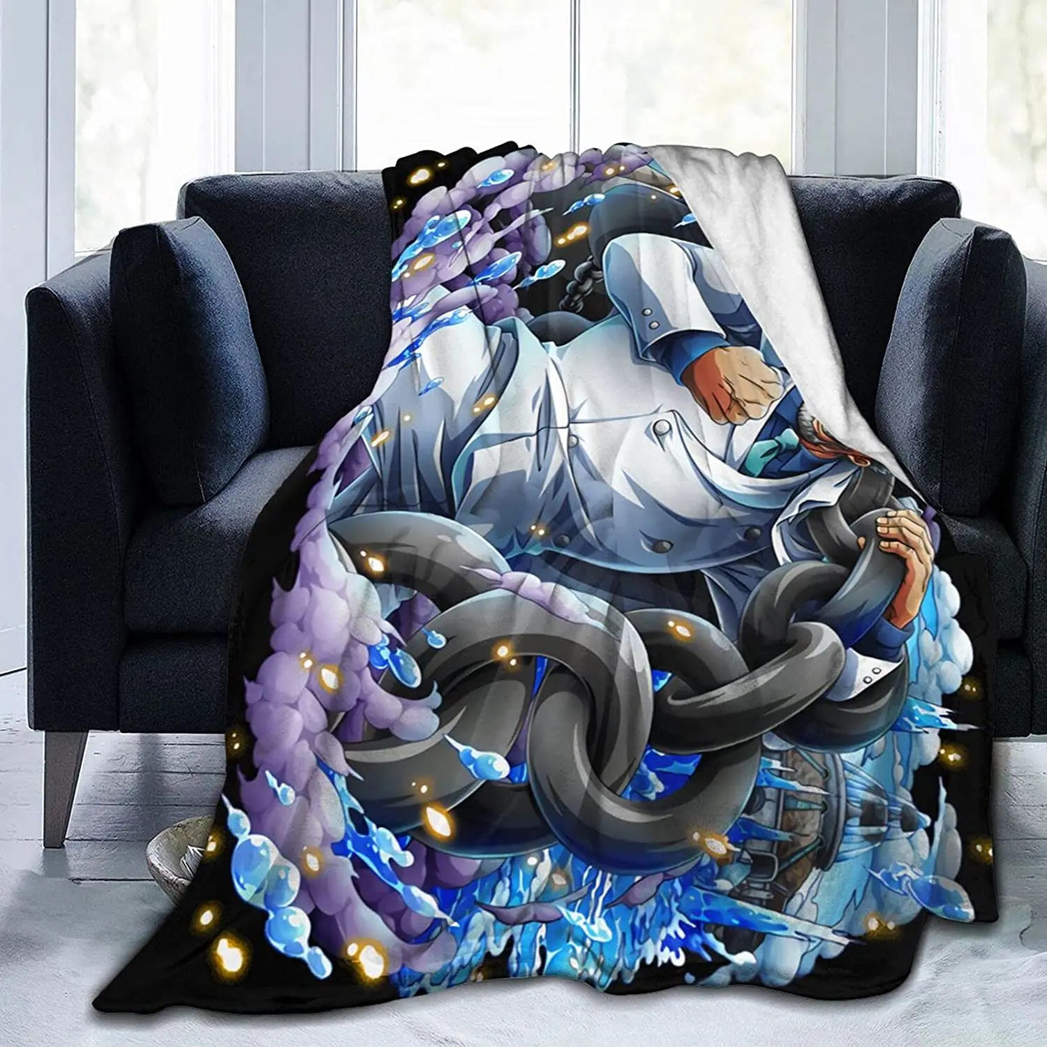 

Monkey D. GARP Fluffy Soft and Comfortable Blanket, Anime Warm Embrace of Sympathy