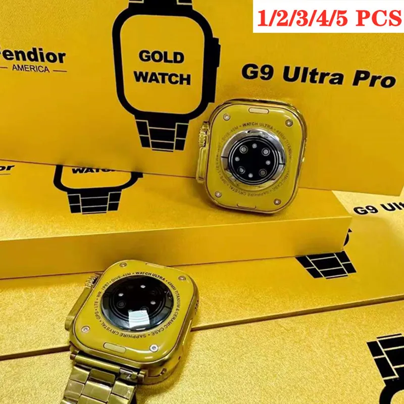 

New G9 Ultra Pro Gold Smart Watch NFC Wireless Smartwatch Bluetooth Call Men Women Sport Ultra Series 8 9 WATCHES VS JS Ultra 9