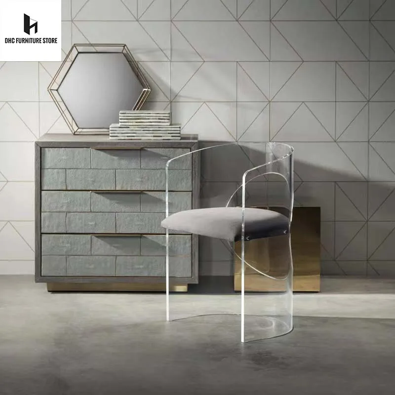 Стул акриловый прозрачный для макияжа