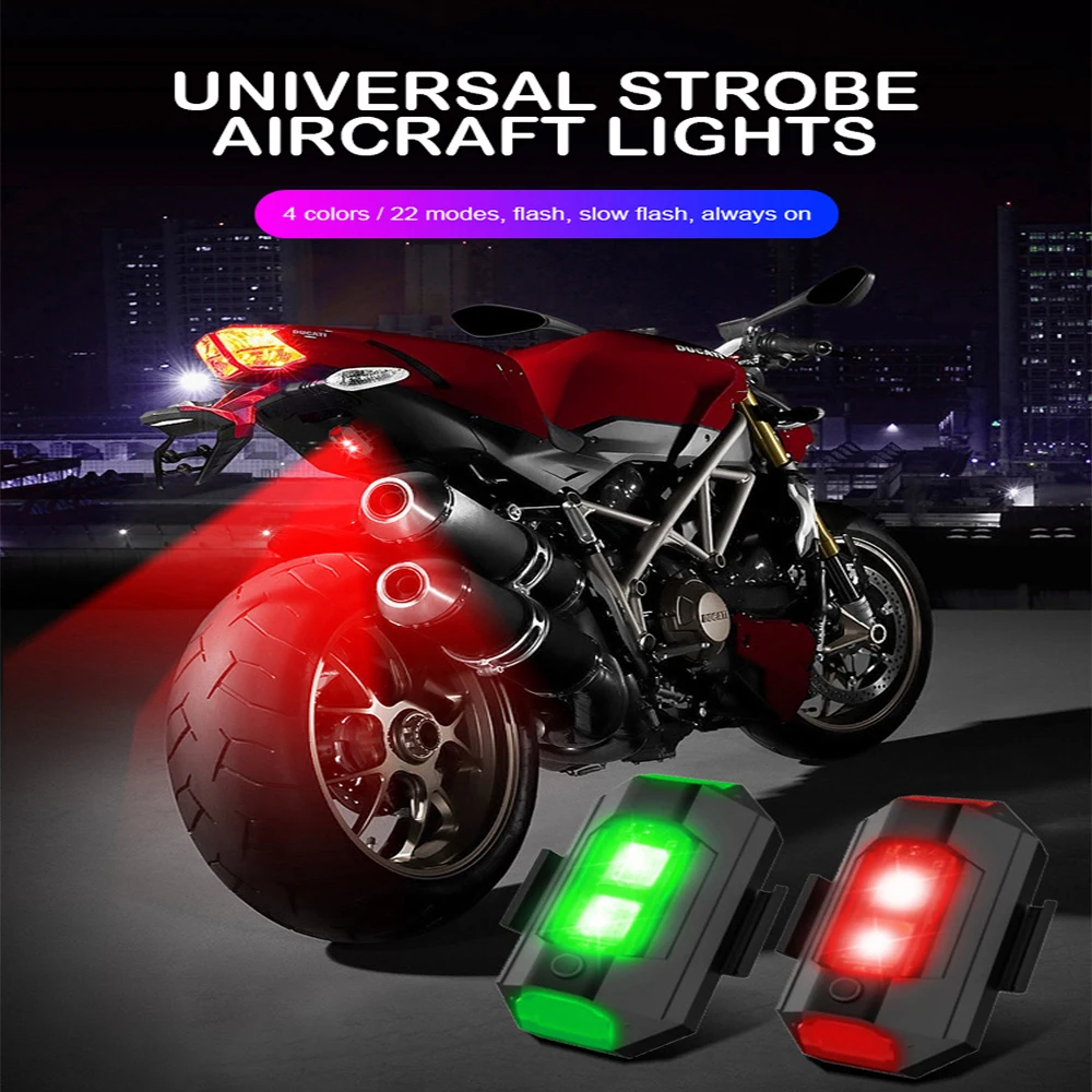 

MINI Motorcycle Tail Warning Light Drone Strobe Light Laser Fog Lamps Moto Light Motorbike Refit Universal Strobe DjiDrone Light