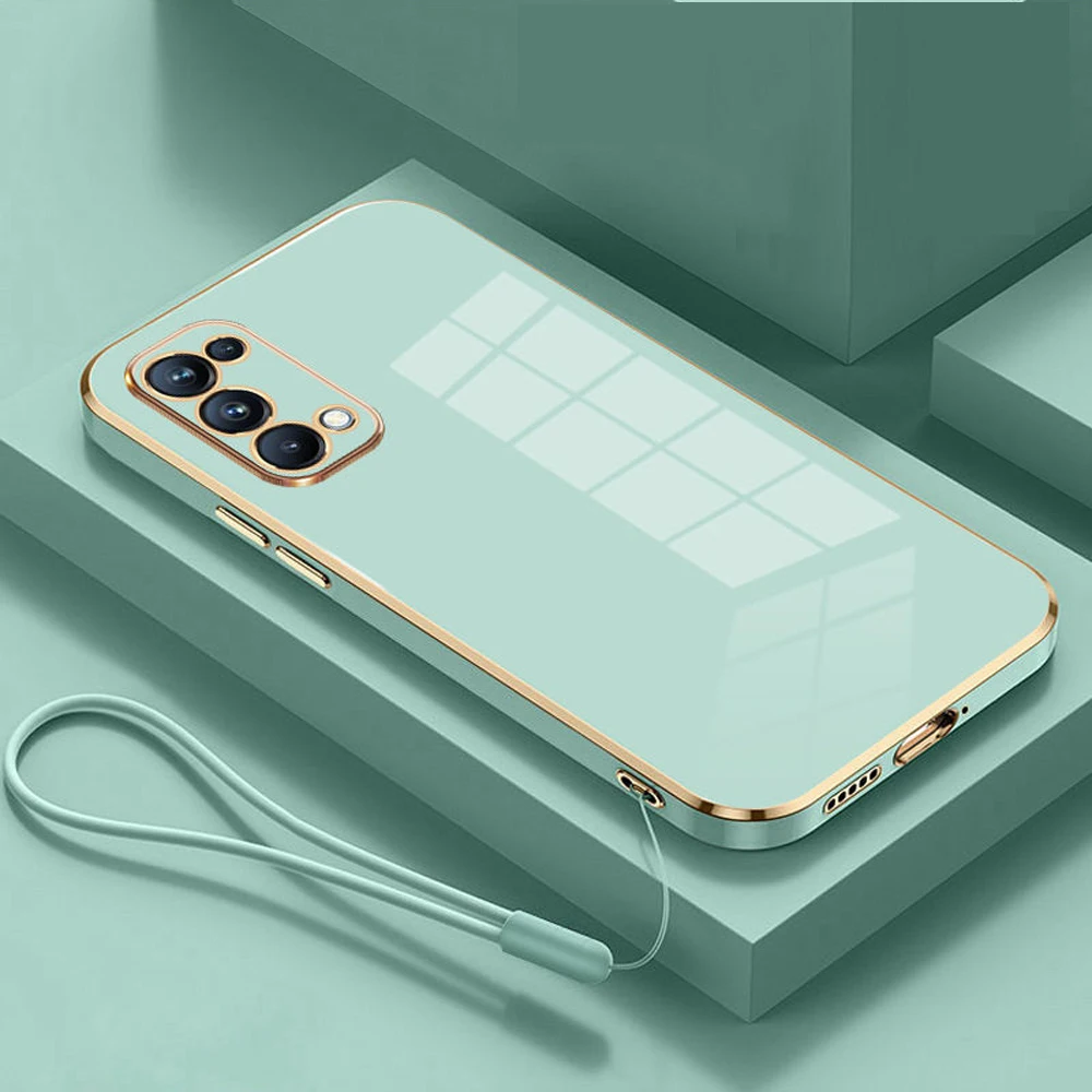 Фото Для Oppo Find X3 Lite Чехол Oppo Find X3 Lite Чехол для телефона Oppo Reno5 Cph2145 Новый противоударный силиконовый чехол с квадратным покрытием Fun №1
