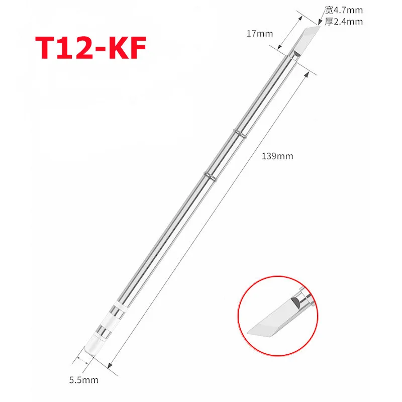 

T12 Soldering Solder Iron Tips T12KF Iron Tip For Hakko FX951 STC AND STM32 OLED Soldering Station Electric Soldering Iron