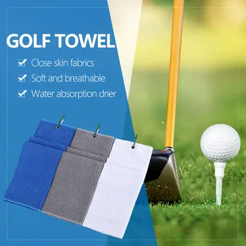 50x30cm Golf Towel 12"×20" Folded Microfiber Waffle with Carabiner Clip for Golf Sports Running Yoga 5